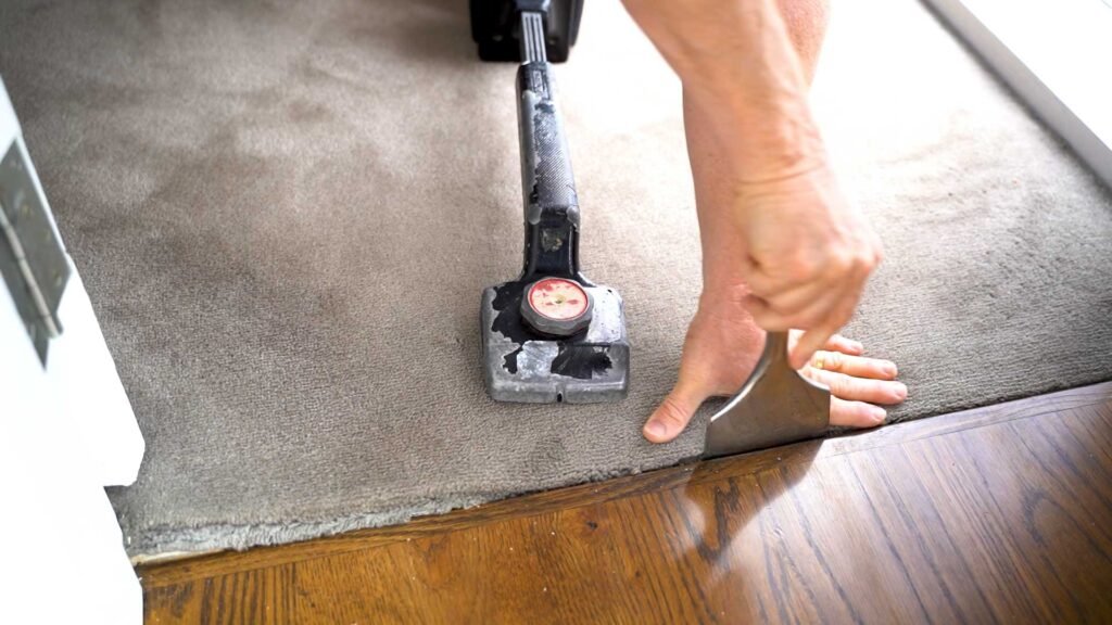 Squeaky floor uplift and carpet relay in Auckland