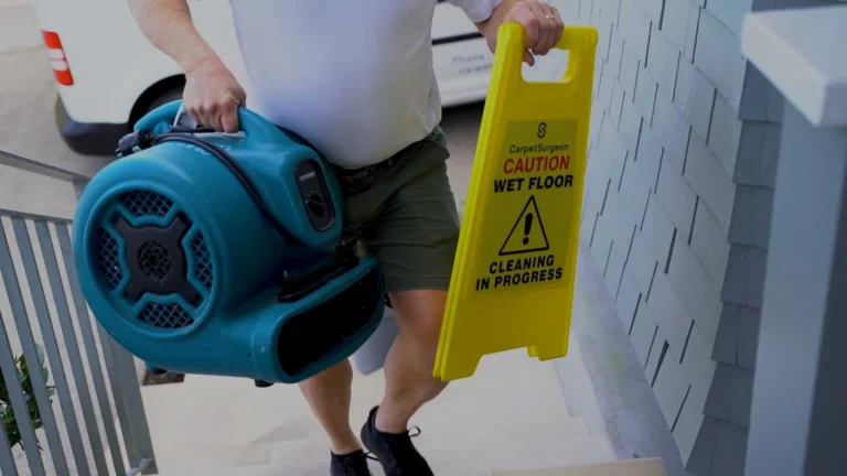carpet cleaning caution equipment