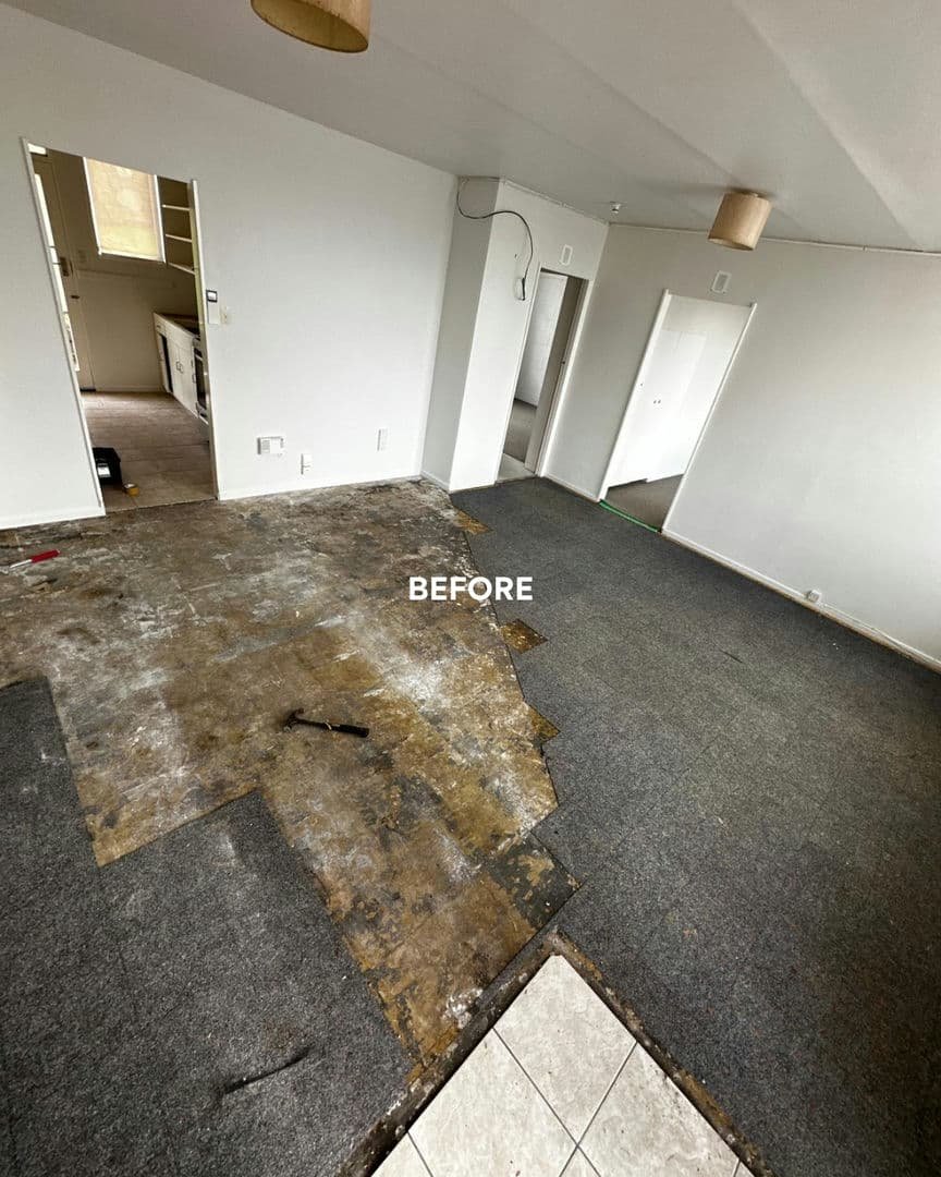 Carpet Replacement 3 Carpet uplift and replacement Before1