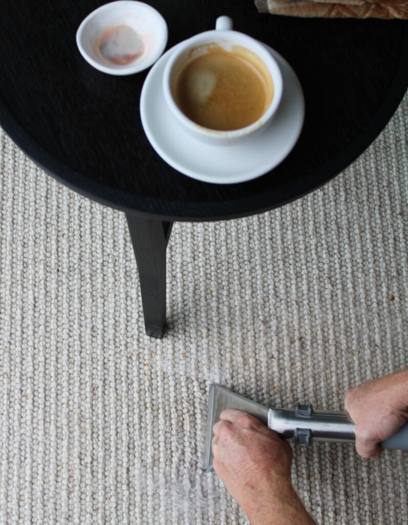 spilled coffee carpet cleaning