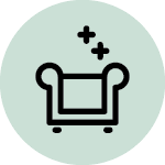 fabric and leather cleaning icon