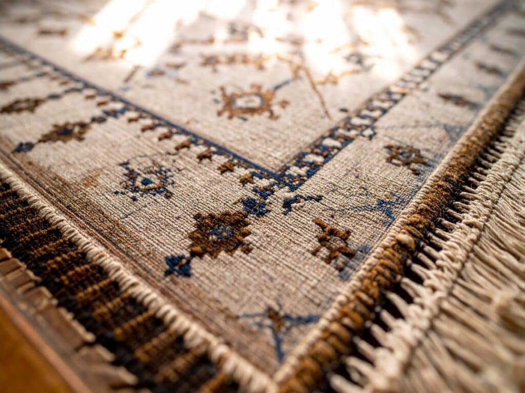 close up of rug