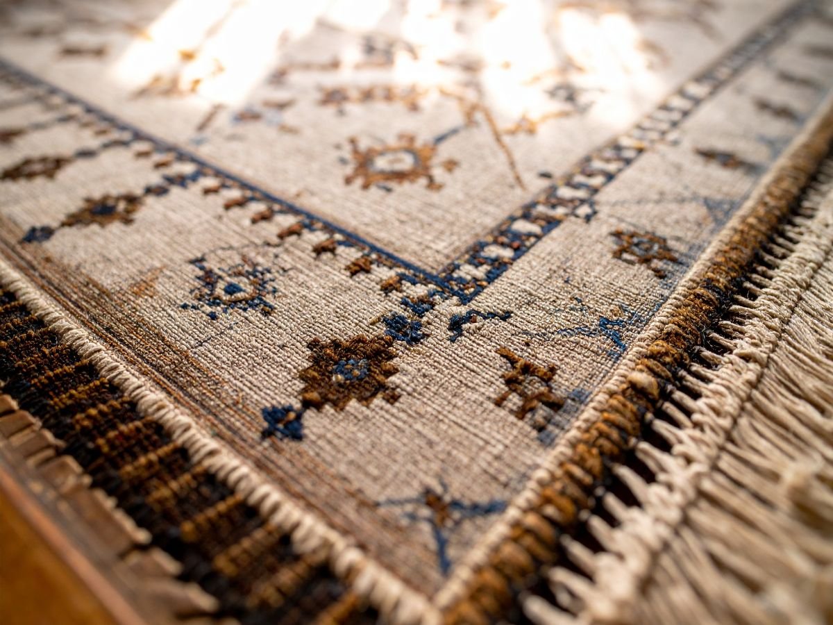close up of rug